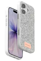 Onegif Apple İphone 17 Bright Simli Kapak - Beyaz