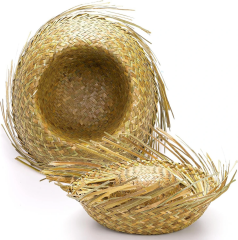 Tropikal Parti Naturel Hasır Hawaii Şapkası 13x36 Cm