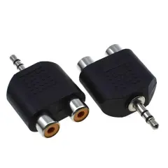 2rca Dişi-3.5 Mm Stereo Erkek Çevirici Jack