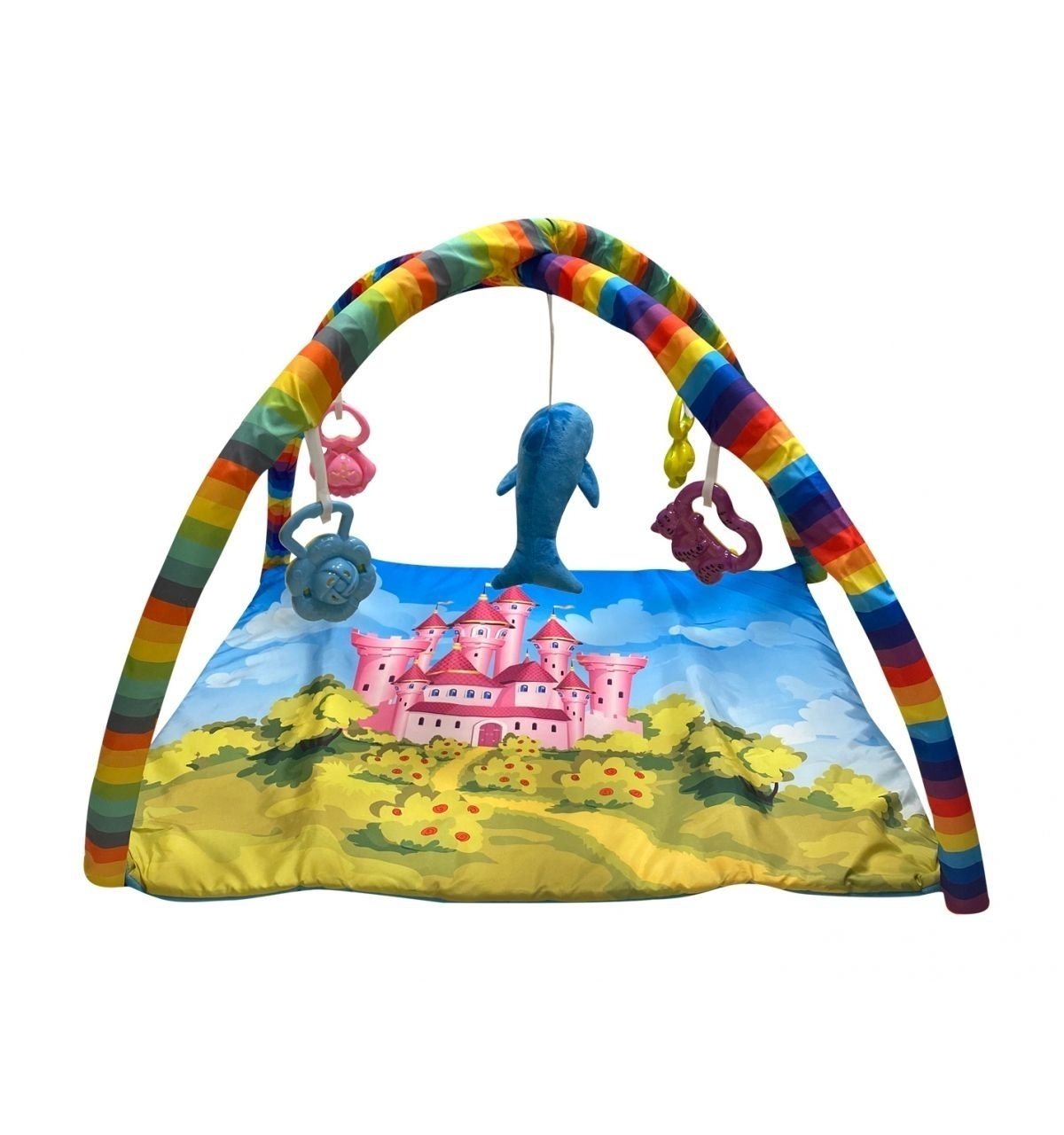 Aybaby Funny Oyuncaklı Bebek Oyun Halısı 80x70 Cm - Şato