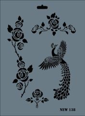 Rich New Seri N-138 Stencil 35x25 cm