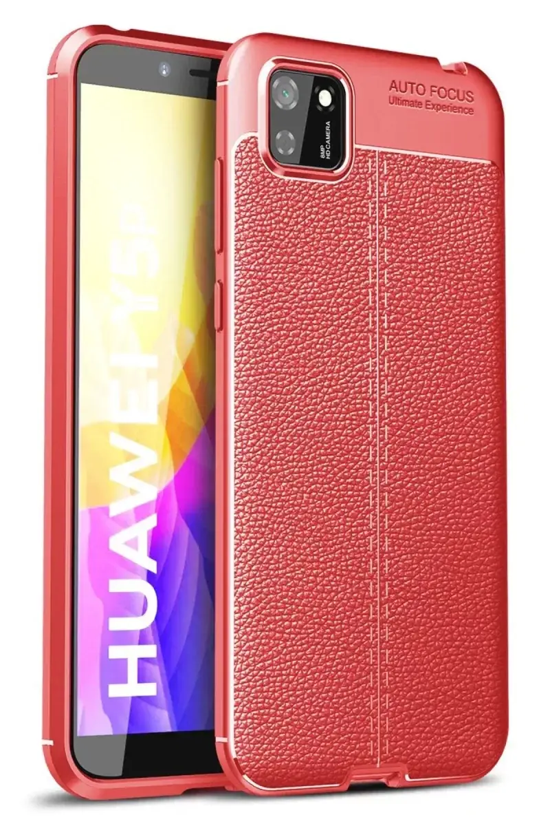 Newface Huawei Y5p Kılıf Auto Focus Kapak - Kırmızı
