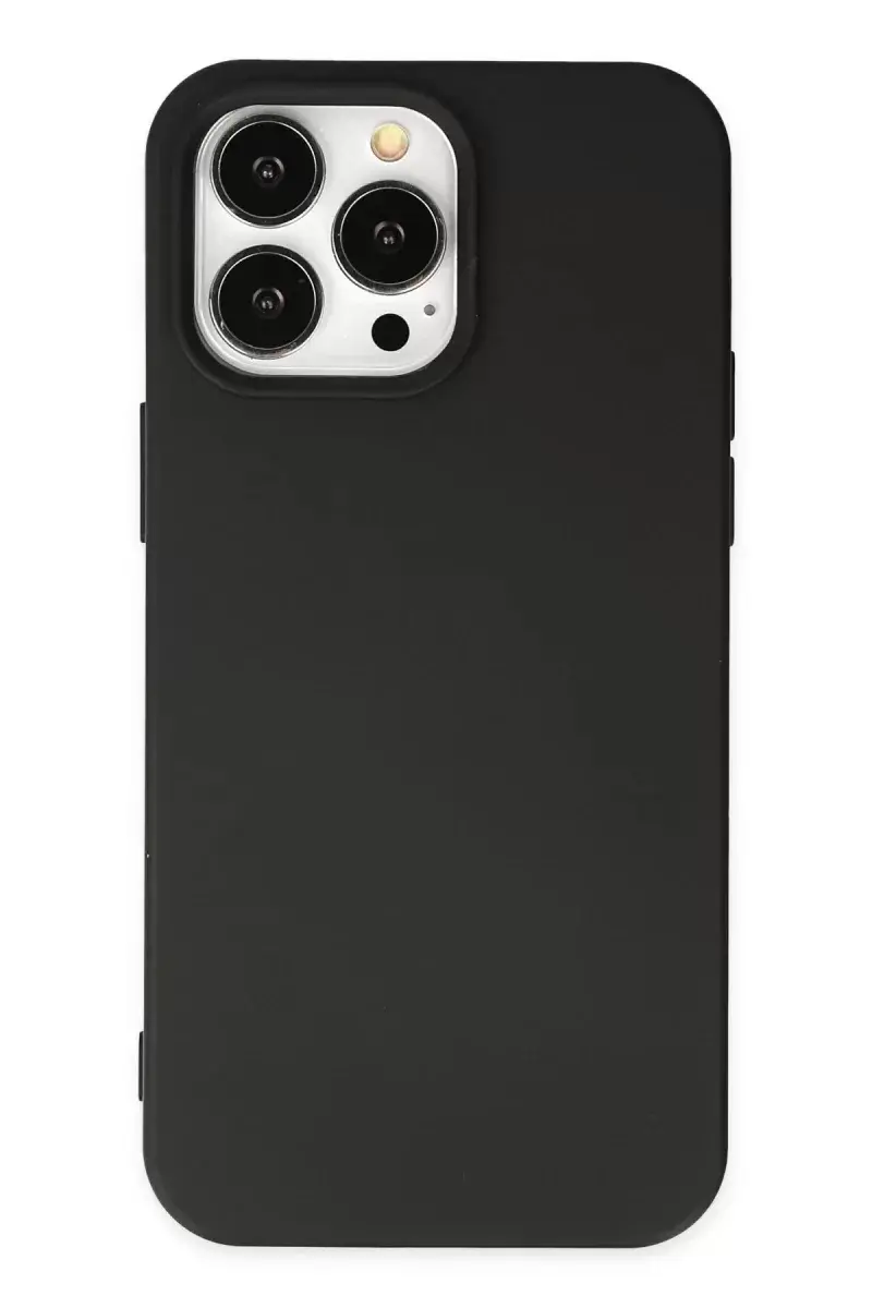 Newface İphone 14 Pro Max Kılıf Nano İçi Kadife Silikon - Siyah