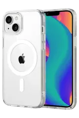 Newface Apple İphone 15 Combo Sert Şeffaf Magsafe Kapak - Şeffaf