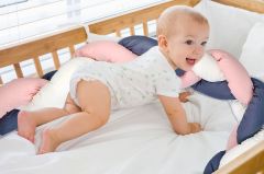 Babyjem 3Lü Örgü Beşik Kenar Koruyucu - Pembe