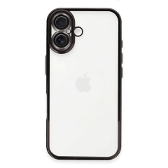 İphone 16 Kılıf Razer Lensli Silikon - Siyah