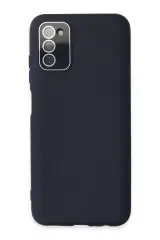 Newface Samsung Galaxy A03s Kılıf Lansman Glass Kapak - Lacivert