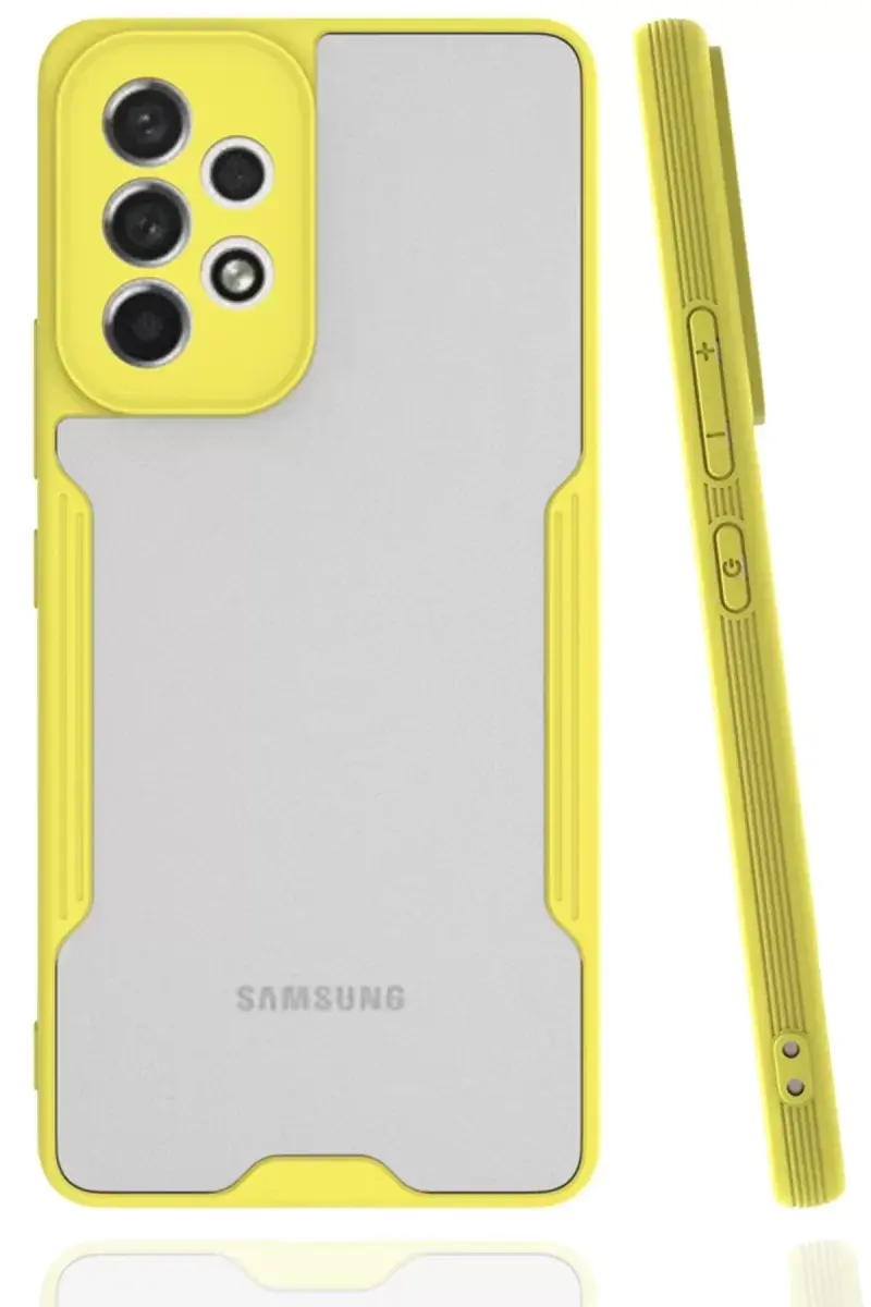 Newface Samsung Galaxy A33 5g Kılıf Platin Silikon - Sarı
