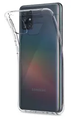 Newface Samsung Galaxy A51 Kılıf Lüx Şeffaf Silikon
