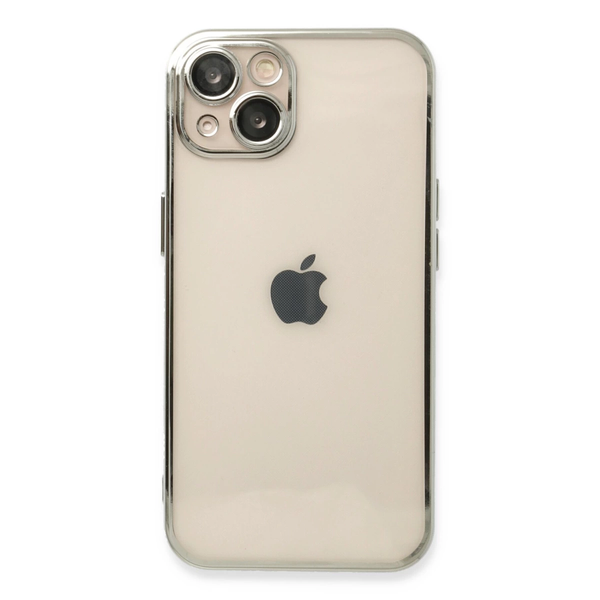 İphone 14 Kılıf Razer Lensli Silikon - Gümüş