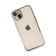 İphone 14 Kılıf Razer Lensli Silikon - Gümüş