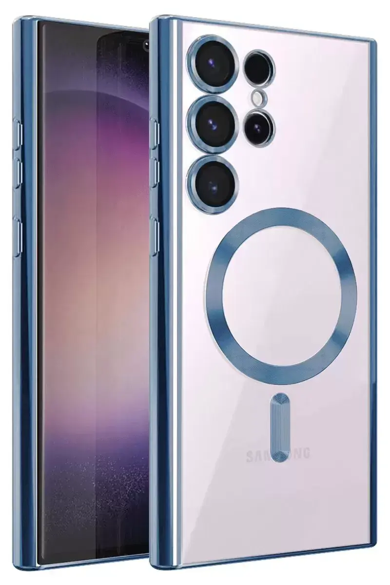 Newface Samsung Galaxy S25 Ultra Kılıf Kross Magneticsafe Kapak - Sierra Blue