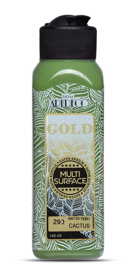 Gold Multi Surface Saten Akrilik Boya - 140ml - 290 Kaktüs Yeşili