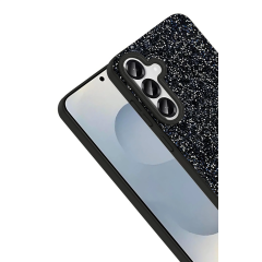 Onegif Samsung Galaxy S25 Bright Simli Kapak - Siyah