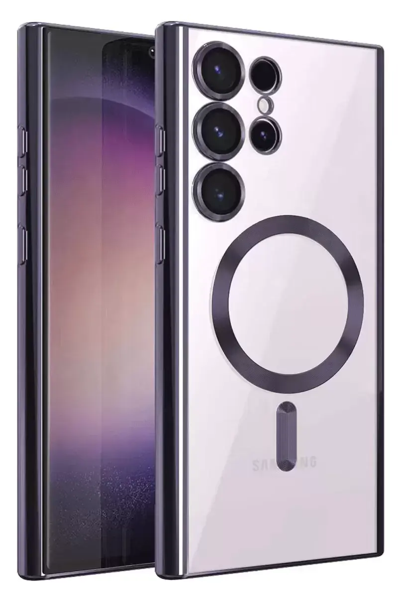 Newface Samsung Galaxy S25 Ultra Kılıf Kross Magneticsafe Kapak - Mor