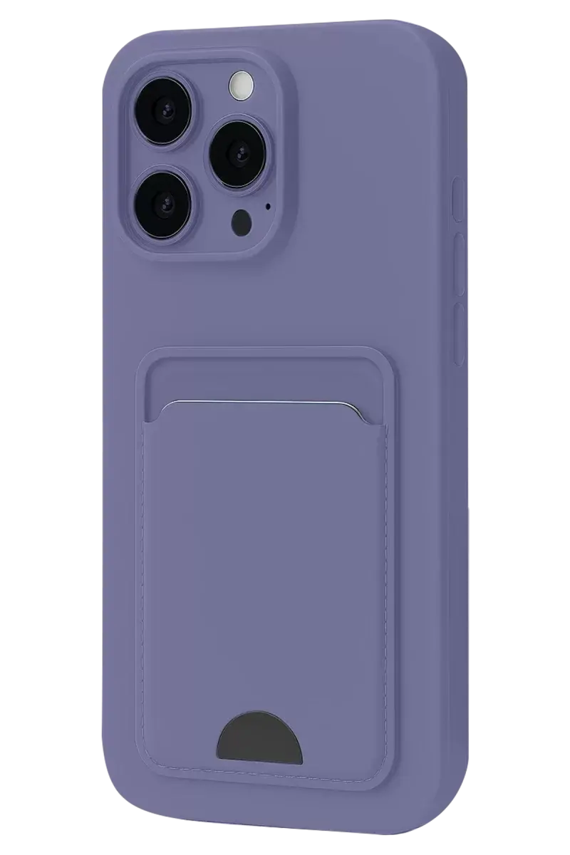 Newface İphone 16 Pro Max Kılıf Kelvin Kartvizitli Silikon - Lila