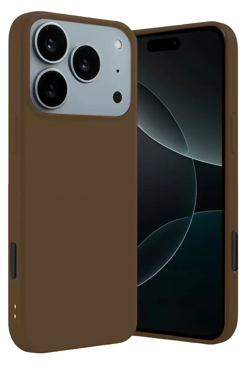 Newface Apple İphone 17 Pro Max First Silikon - Kahverengi