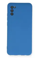 Newface Samsung Galaxy A03s Kılıf Nano İçi Kadife Silikon - Mavi