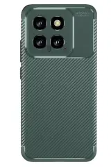 Newface Xiaomi Mi 14t Kılıf Auto Focus Karbon Kapak - Koyu Yeşil