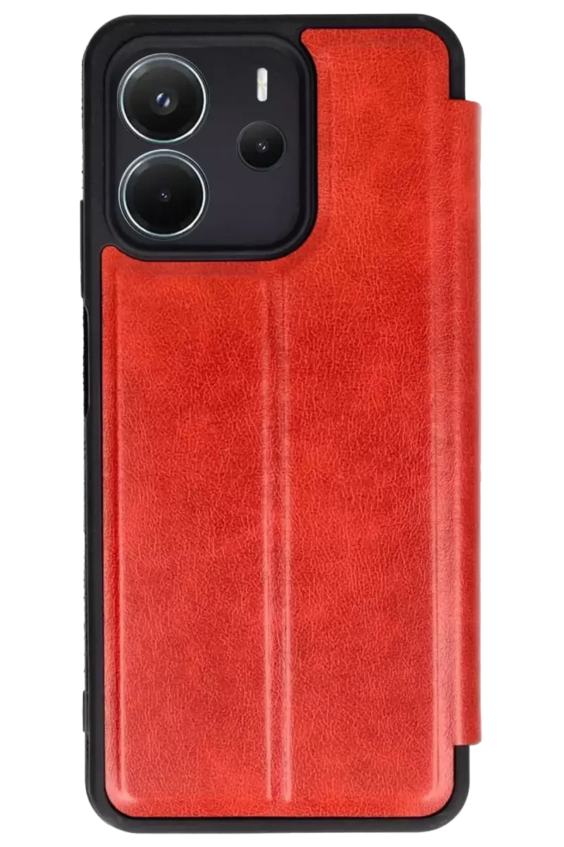 Newface Xiaomi Redmi Note 14 4g Kılıf Flip Cover - Kırmızı