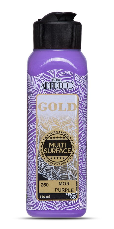 Gold Multi Surface Saten Akrilik Boya - 140ml - 250 Mor