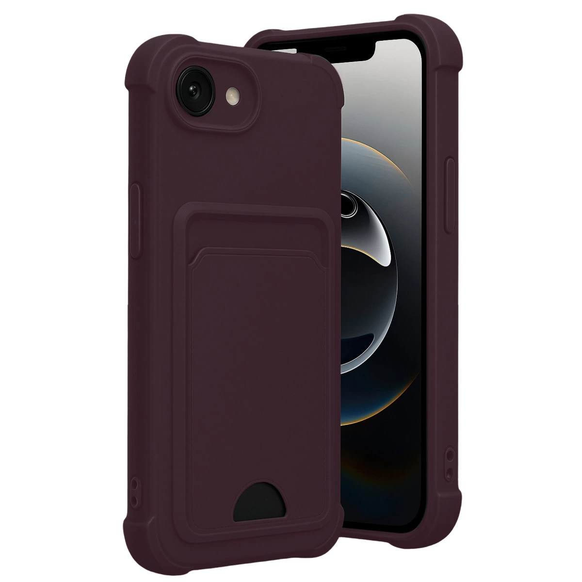 İphone 16e Kelvin Kartvizitli Silikon - Derin Mor