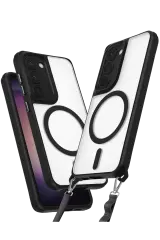 Newface Samsung Galaxy S23 Kılıf Enka Magsafe Silikon Kılıf - Siyah