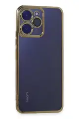Newface Xiaomi Redmi 12 Kılıf Razer Lensli Silikon - Gold