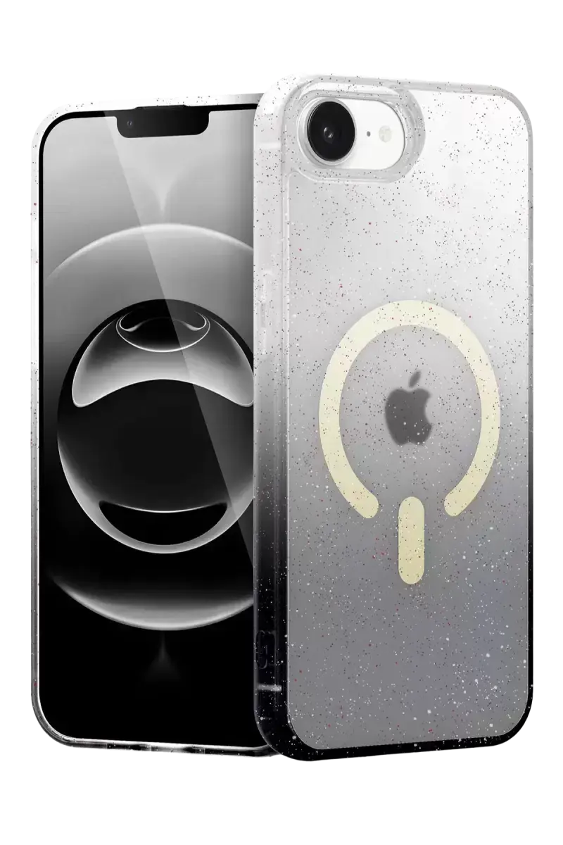Newface Apple İphone 16e Pummel Shiny Magsafe Kapak - Siyah