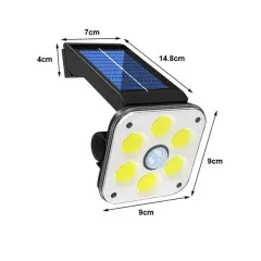 Powermaster Lf-1750a 54 Cob Ledli 3 Modlu Sensörlü Solar Duvar Lambası