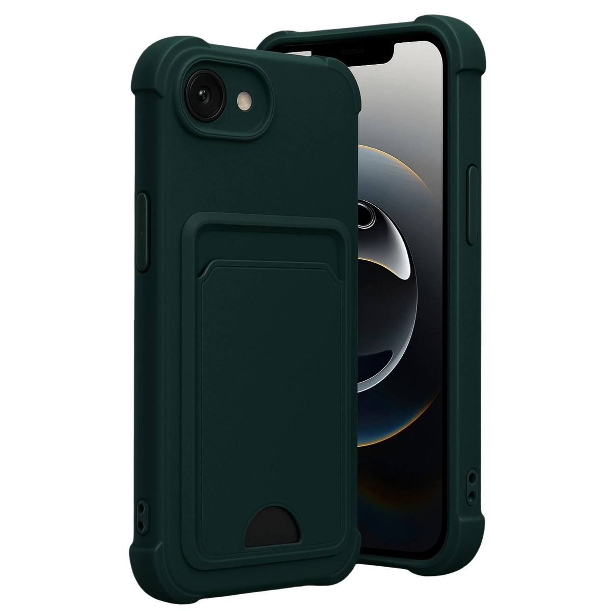 İphone 16e Kelvin Kartvizitli Silikon - Koyu Yeşil