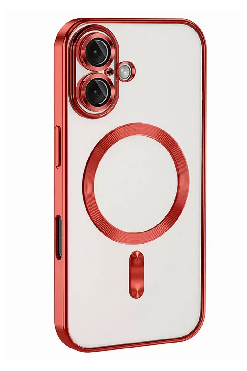 Newface Apple İphone 16 Kılıf Kross Magneticsafe Kapak - Kırmızı
