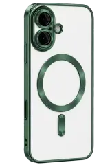 Newface Apple İphone 16 Kılıf Kross Magneticsafe Kapak - Koyu Yeşil