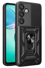 Newface Samsung Galaxy S25 Fe Pars Lens Yüzüklü Silikon - Siyah