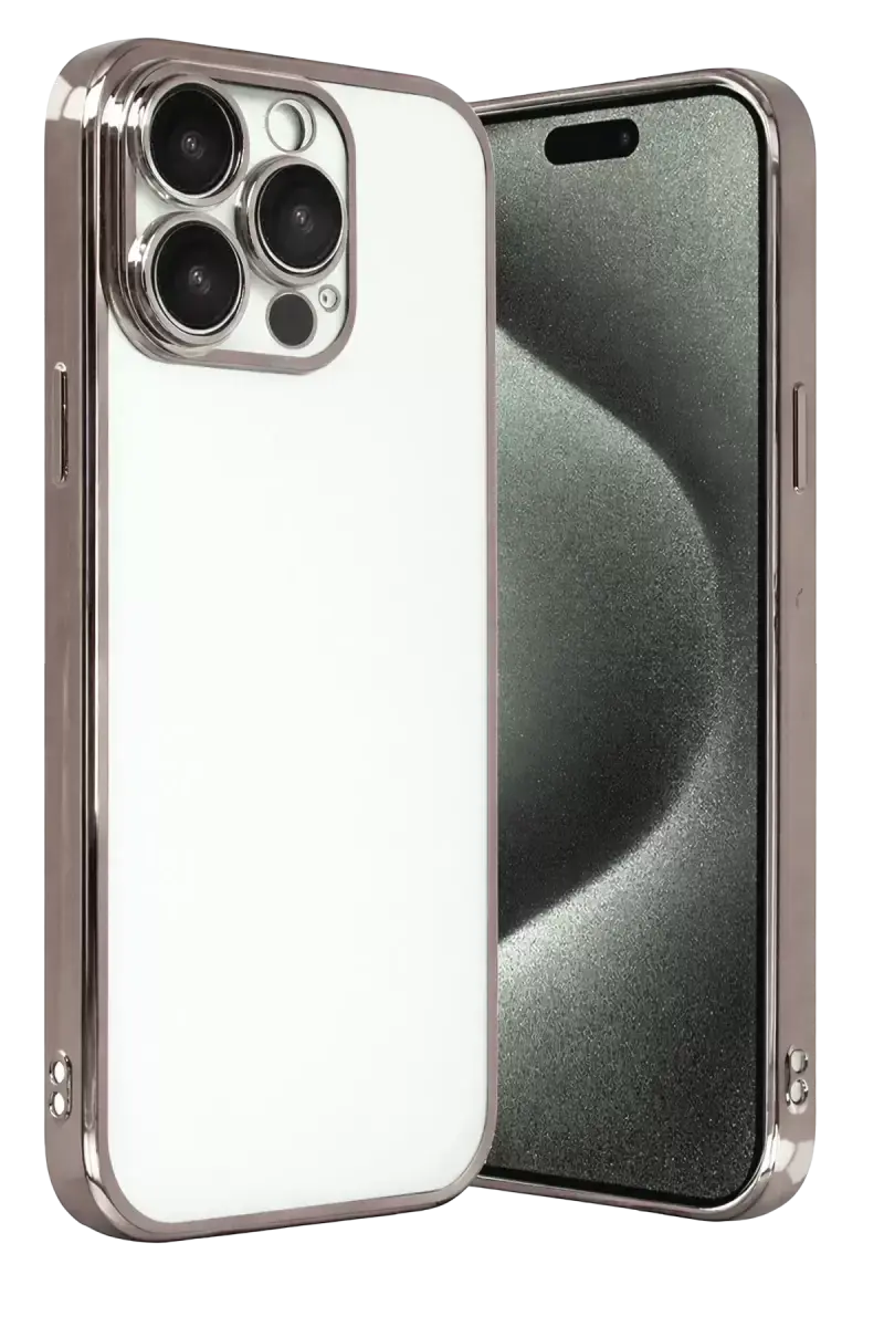 Newface Apple İphone 15 Pro Max Razer Lensli Silikon - Titan Gri