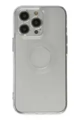 Newface Apple İphone 14 Pro Kılıf Santa Lens Silikon - Şeffaf