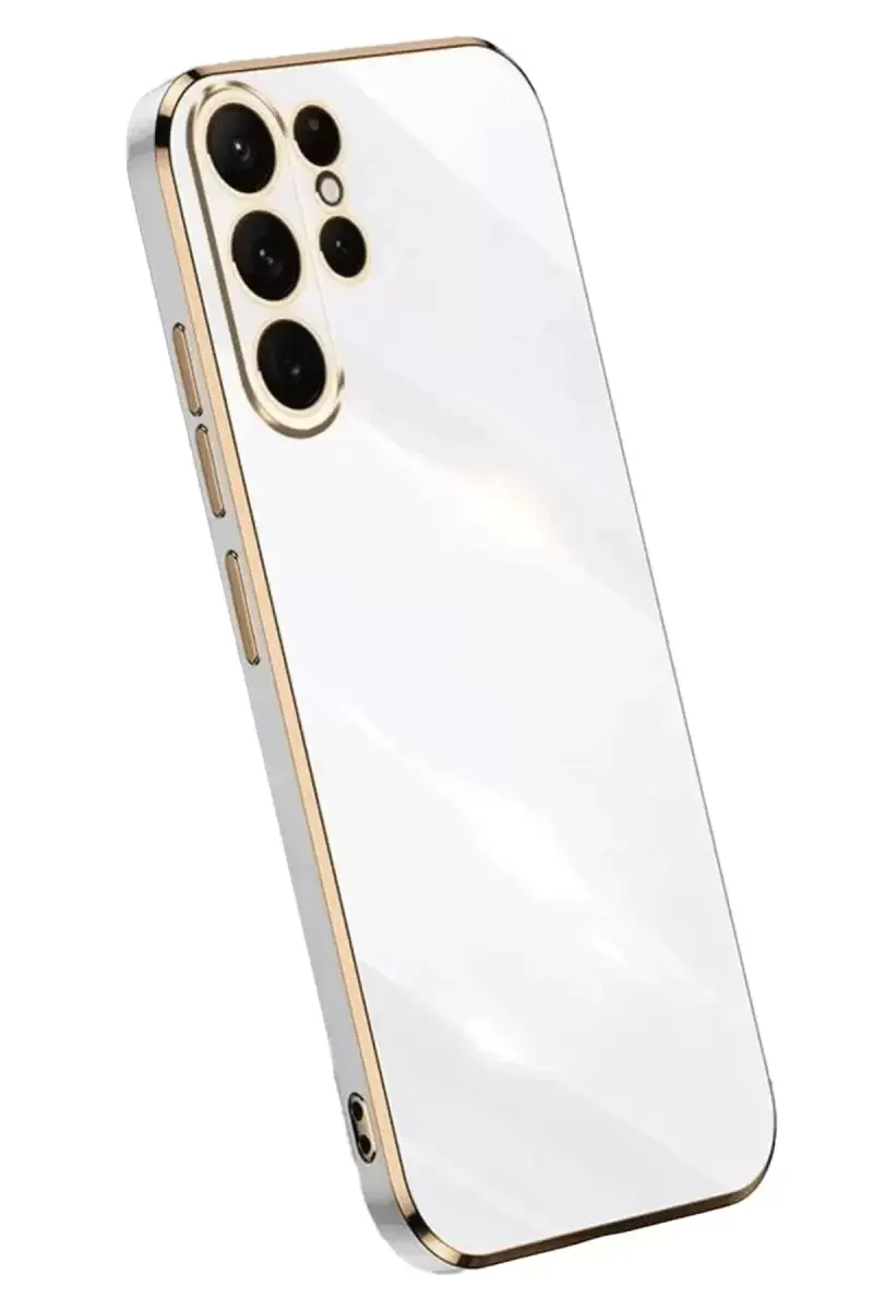 Newface Samsung Galaxy S24 Ultra Kılıf Volet Silikon - Beyaz