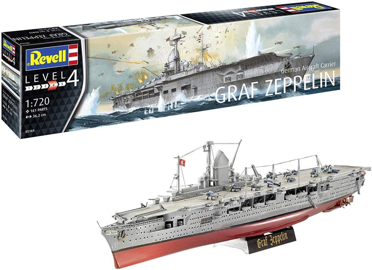 Maket Askeri Gemi N:05164 1/720 GERMAN AIRCRAFT CARRIER GRAF ZEPPELIN (Uçak Gemisi))