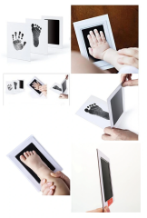 Bebek El Ayak Izi Fotoğraf Çerçevesi El Ayak İzi Kalıbı Seti