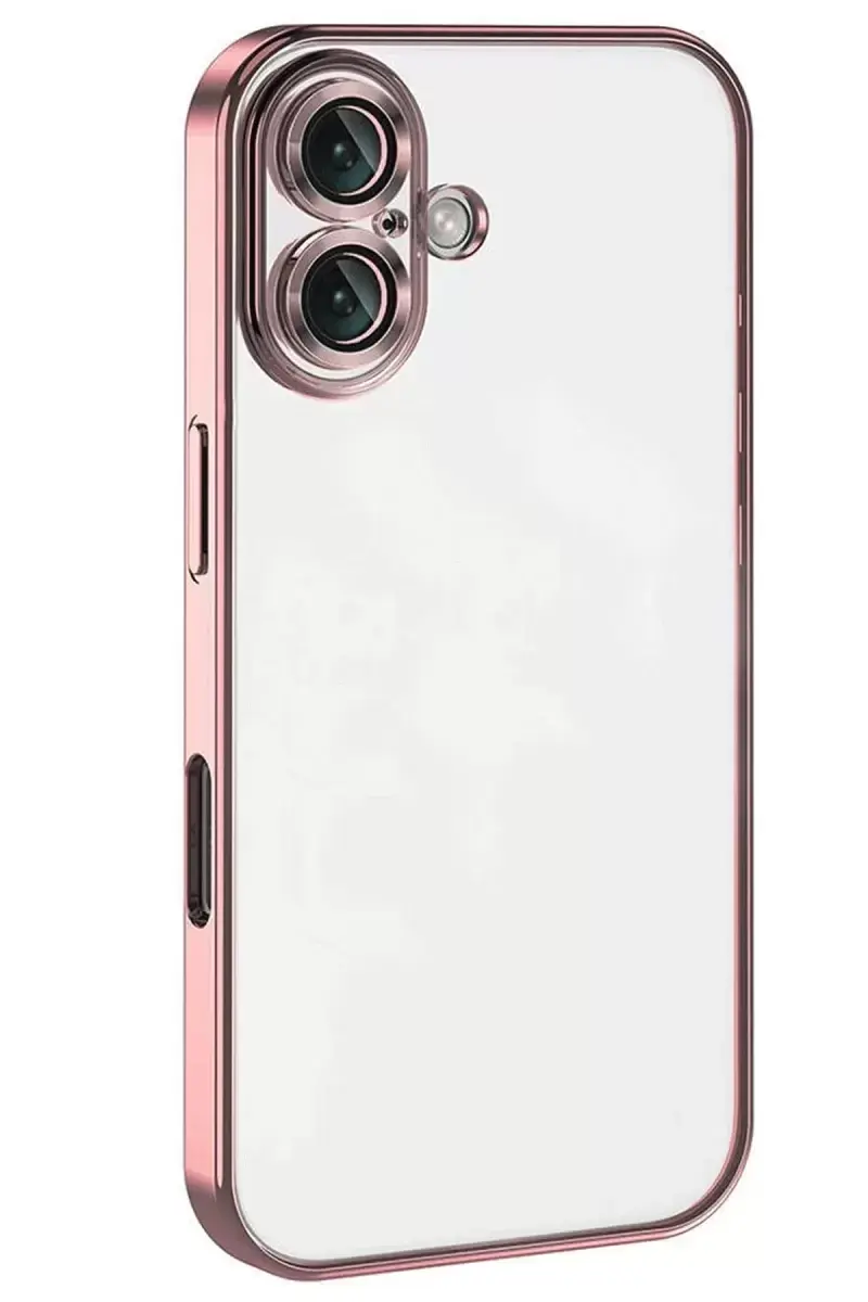 Newface Apple İphone 16 Plus Kılıf Razer Lensli Silikon - Pembe