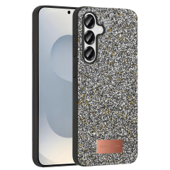 Onegif Samsung Galaxy S25 Plus Bright Simli Kapak - Gümüş