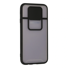 Samsung Galaxy J7 Pro / J730 Kılıf Palm Buzlu Kamera Sürgülü Silikon - Siyah