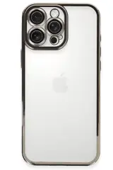 Newface İphone 16 Pro Max Kılıf Razer Lensli Silikon - Titanyum Gri