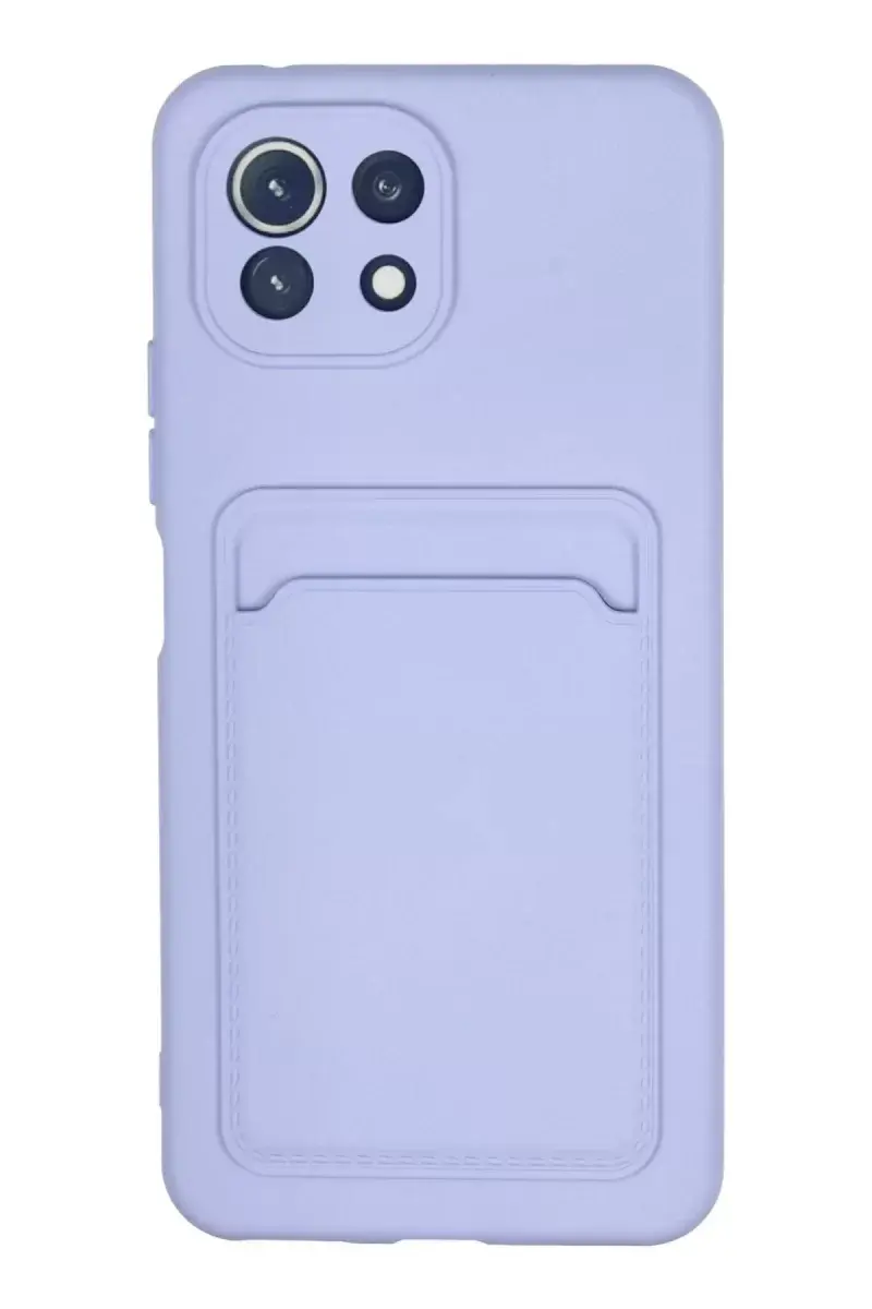 Newface Xiaomi Mi 11 Kılıf Kelvin Kartvizitli Silikon - Lila