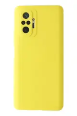 Newface Xiaomi Redmi Note 10 Pro Kılıf Nano İçi Kadife Silikon - Sarı