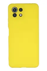 Newface Xiaomi Mi 11 Lite Kılıf Nano İçi Kadife Silikon - Sarı