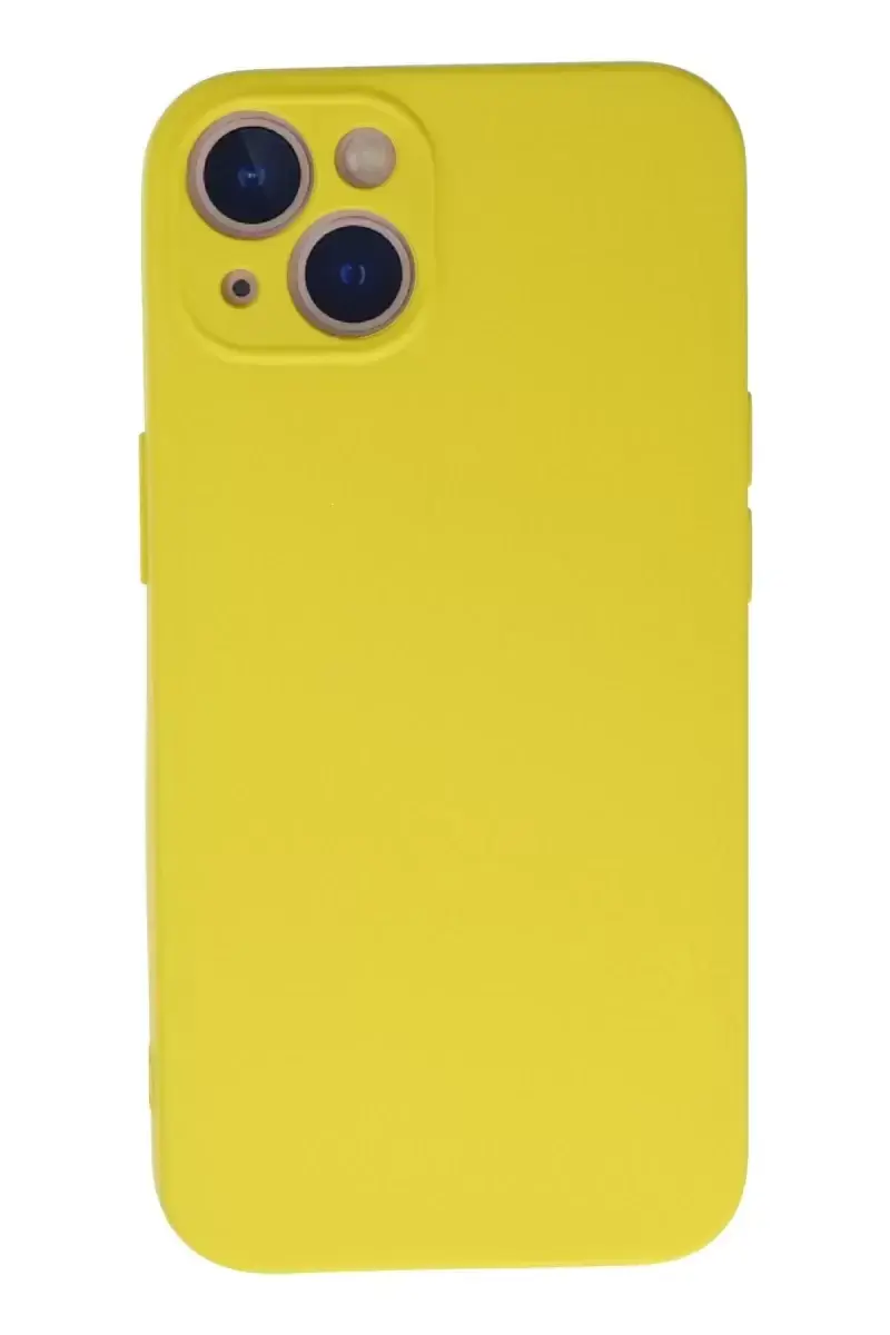 Newface Apple İphone 13 Mini Kılıf Nano İçi Kadife Silikon - Sarı