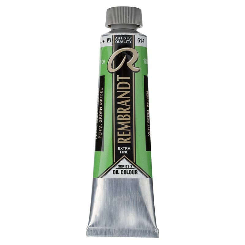 Rembrandt Yağlıboya - 40ml - Permanent Green Medium - S3 - N.614