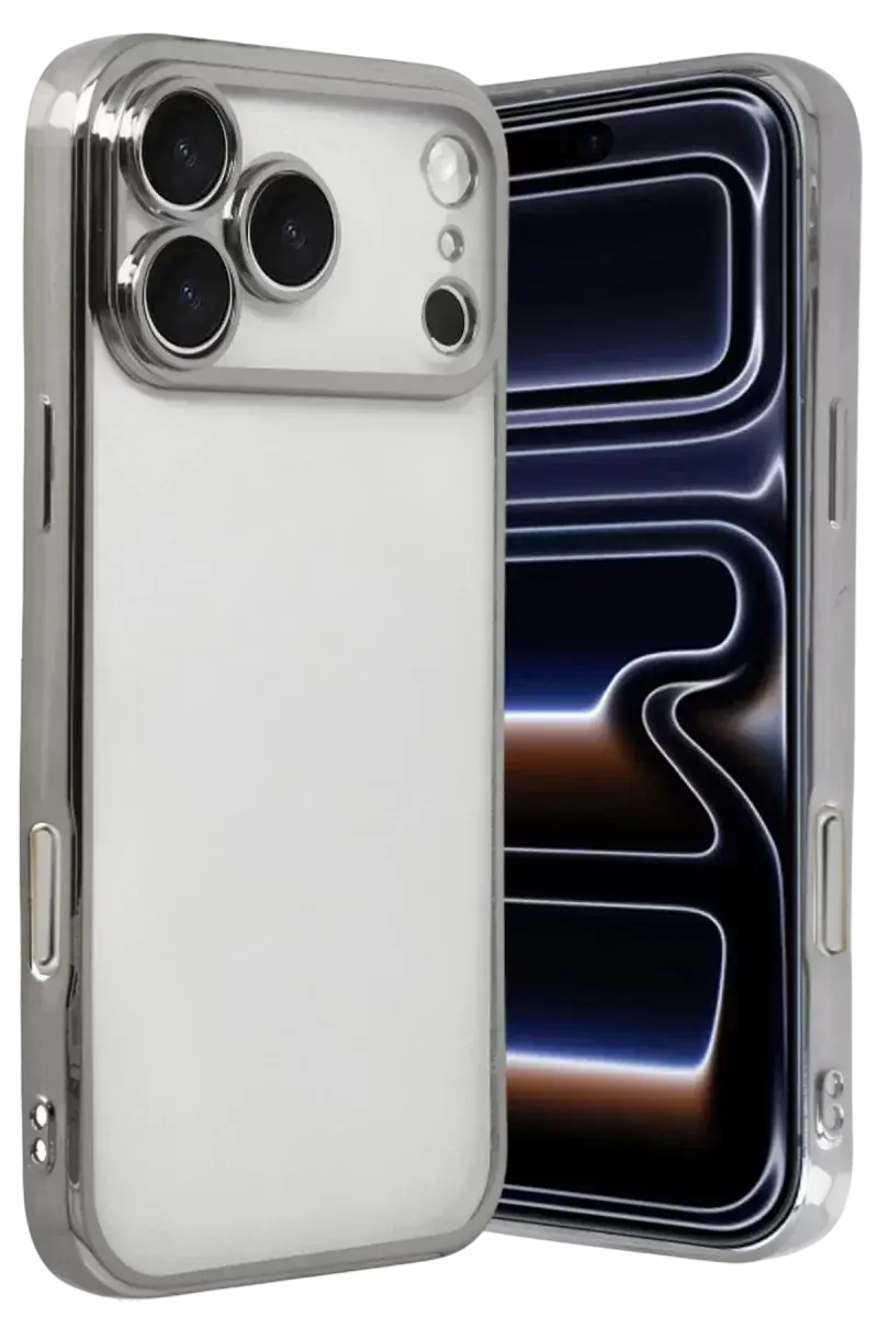Newface Apple İphone 17 Pro Max Razer Lensli Silikon - Gümüş