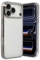 Newface Apple İphone 17 Pro Max Razer Lensli Silikon - Gümüş